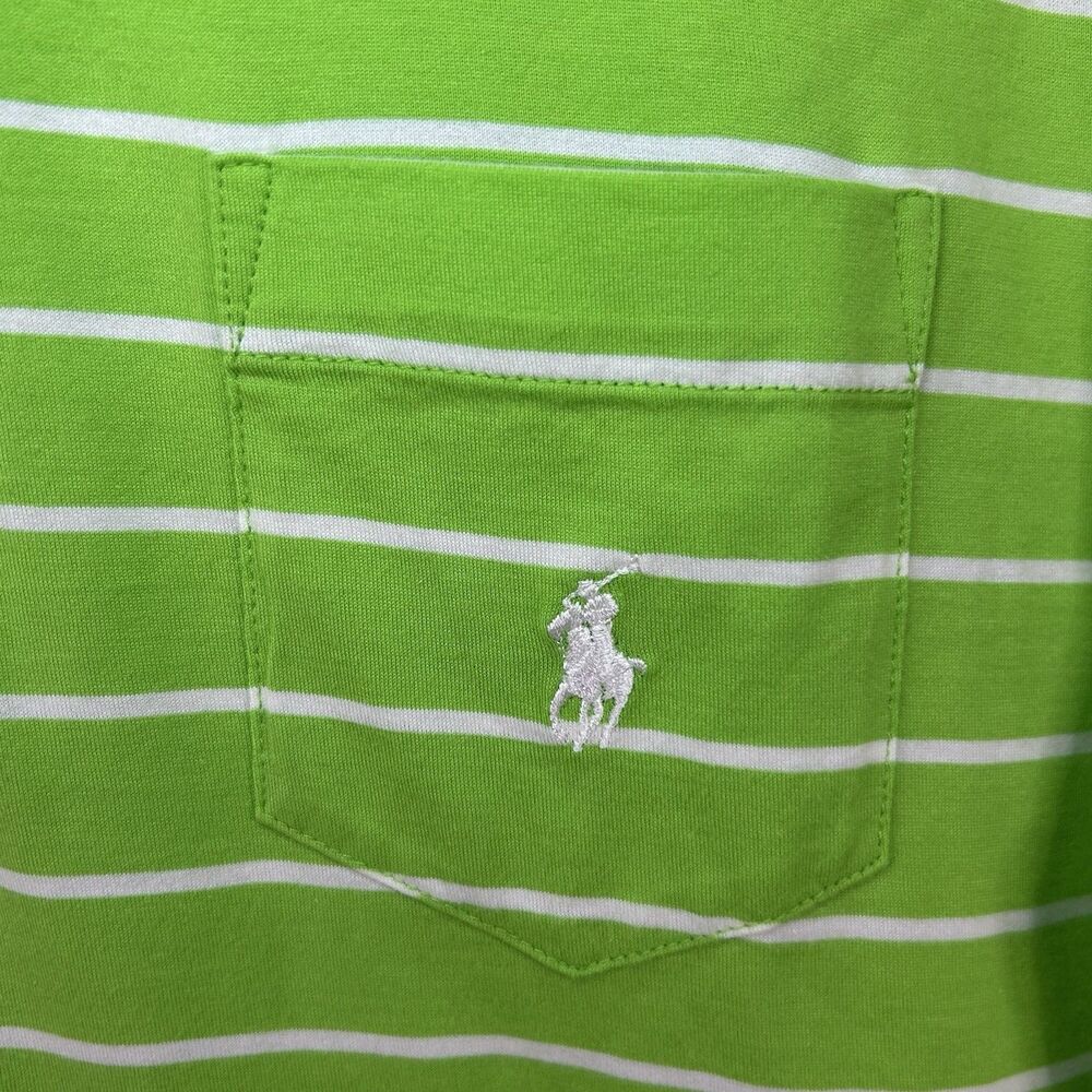Polo Golf Ralph Lauren Vintage Lisle Green White Stripes Men’s Medium NWT - Picture 5 of 12